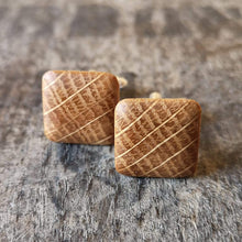 Load image into Gallery viewer, Irish Whiskey Barrel Wooden Cufflinks from Whiskey Woodcraft