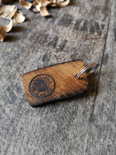 Load image into Gallery viewer, Irish Whiskey Barrel Wooden Cufflinks with Keyring